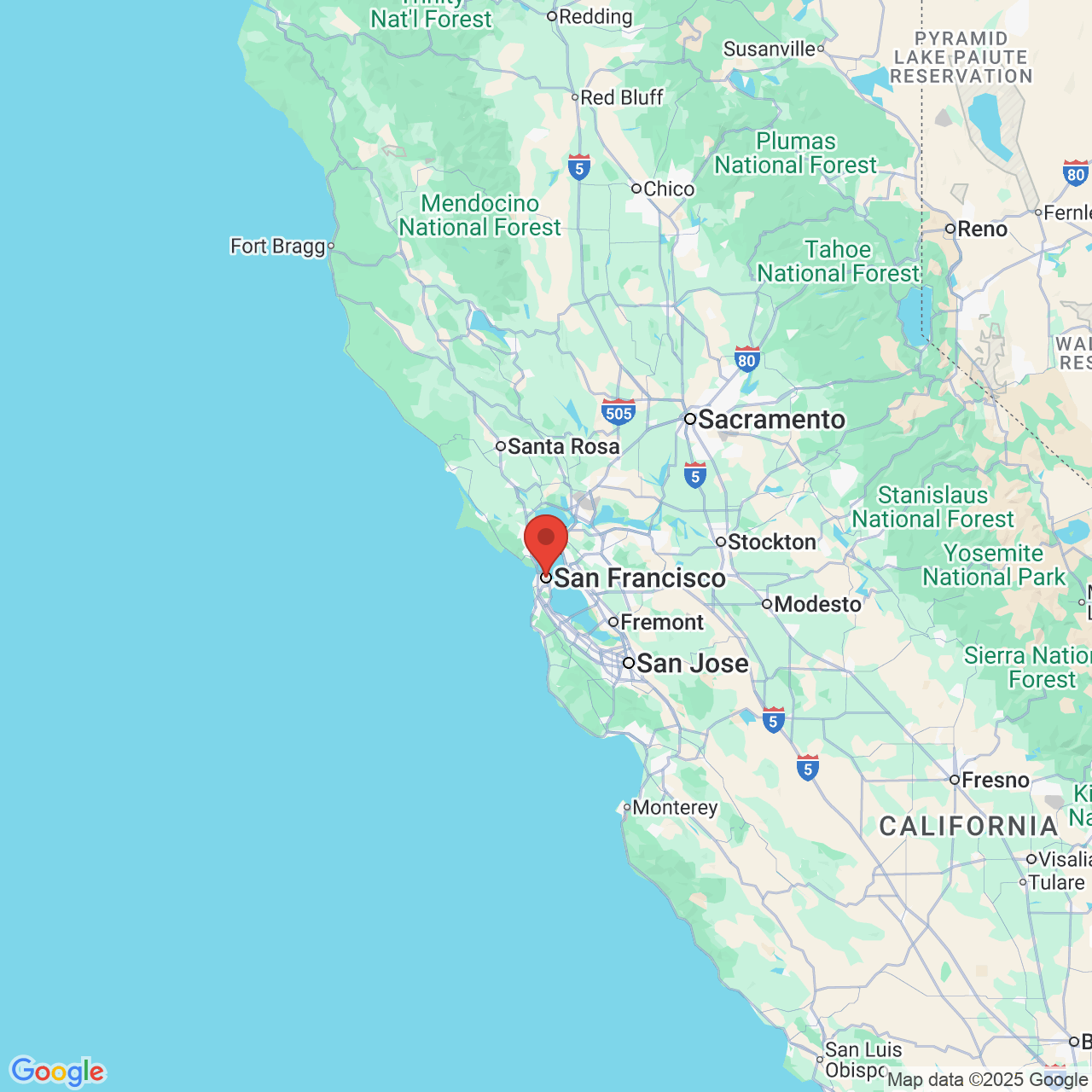 Google map image of our location in 1438 Market St San Francisco, CA